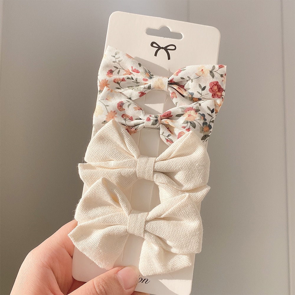 Baby Girl Hair Bows (4 pcs)